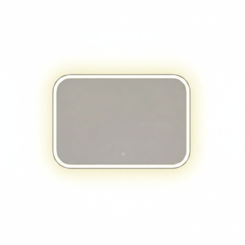 Yora horizontal front and back lit led shaver socket mirror 1000mm x 750mm
