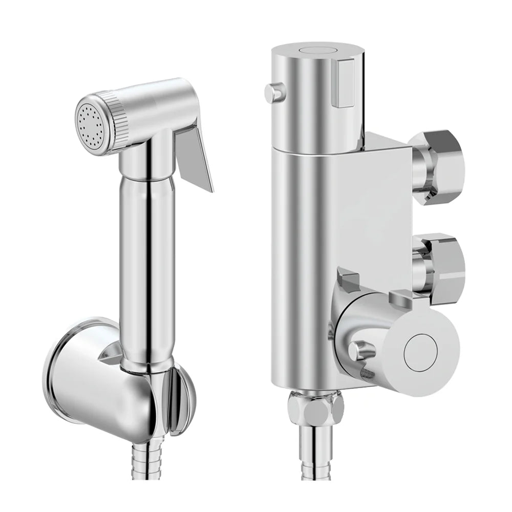 Luxury Chrome Brass Thermostatic Douche Bidet Kit