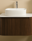 Ebano wall hung fluted vanity set 800mm X 500mm