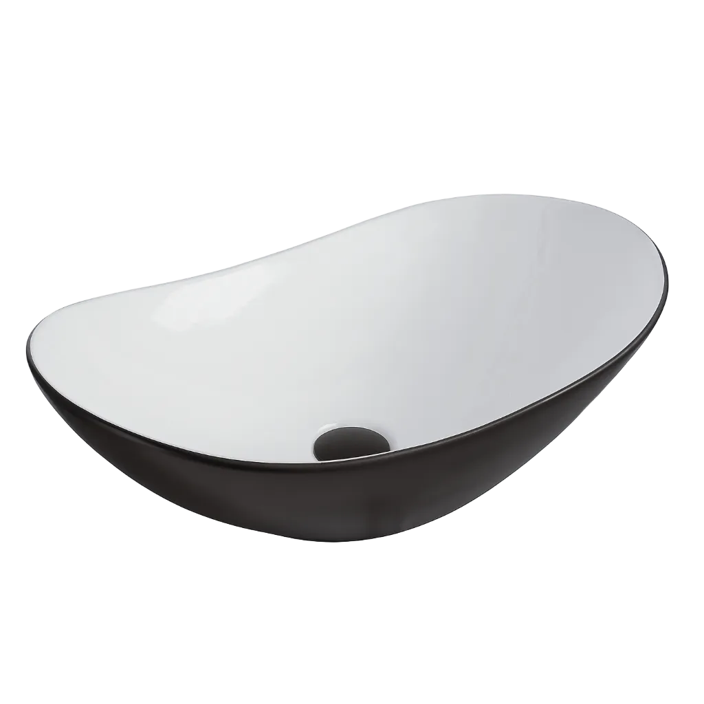 Marvel Countertop Basin Matte Black Oval 605MM