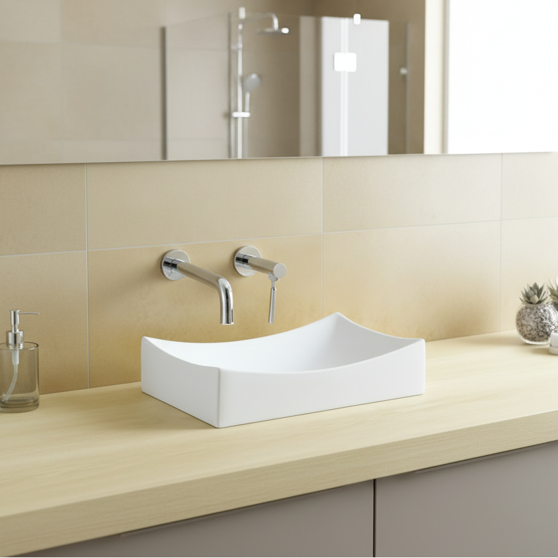 Slate Countertop Basin White 545mm