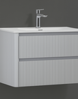Vano wall hung fluted vanity set 600mm X 500mm