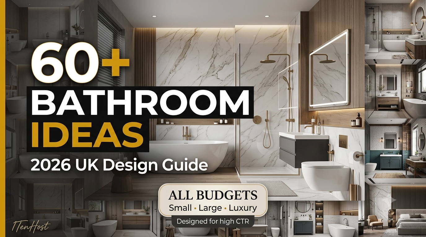 Discover 60+ bathroom ideas for small, family, en-suite and luxury spaces. Expert UK tips on colour, tiles, storage, lighting and 2026 trends — plus a budget breakdown.