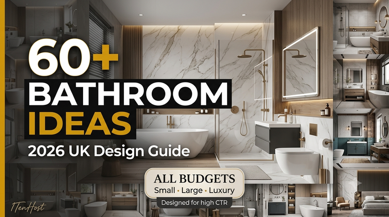 Discover 60+ bathroom ideas for small, family, en-suite and luxury spaces. Expert UK tips on colour, tiles, storage, lighting and 2026 trends — plus a budget breakdown.