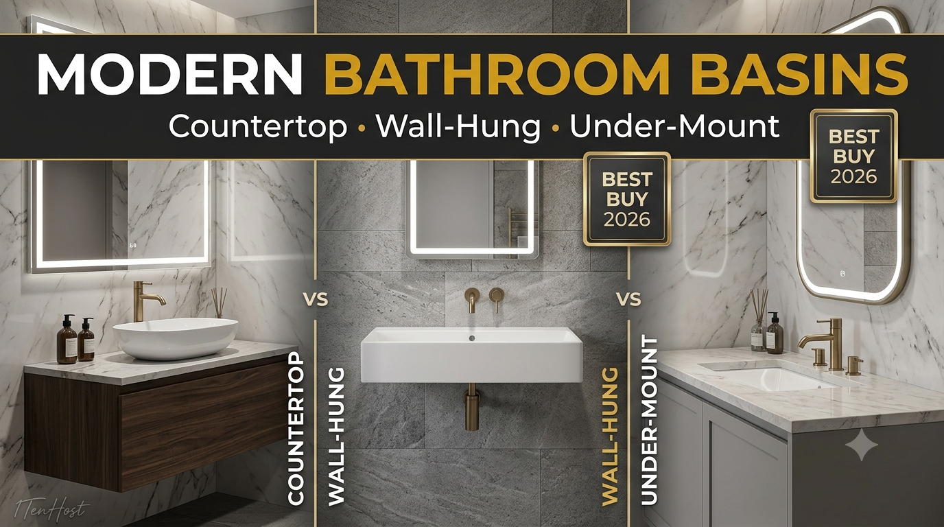 Modern Bathroom Basins for Sale – Countertop, Wall-Hung & Under-Mount