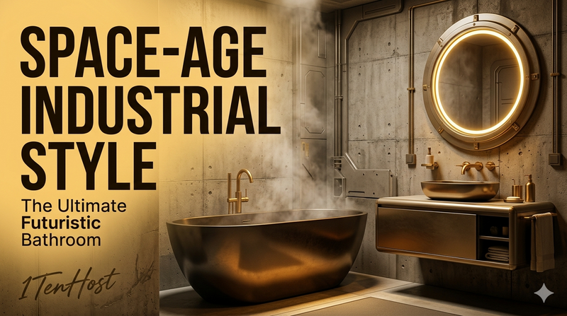 The Mandalorian & Grogu: Space-Age Industrial Bathroom Style for Modern Homes