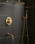 Chrysos brushed gold concealed shower mixer
