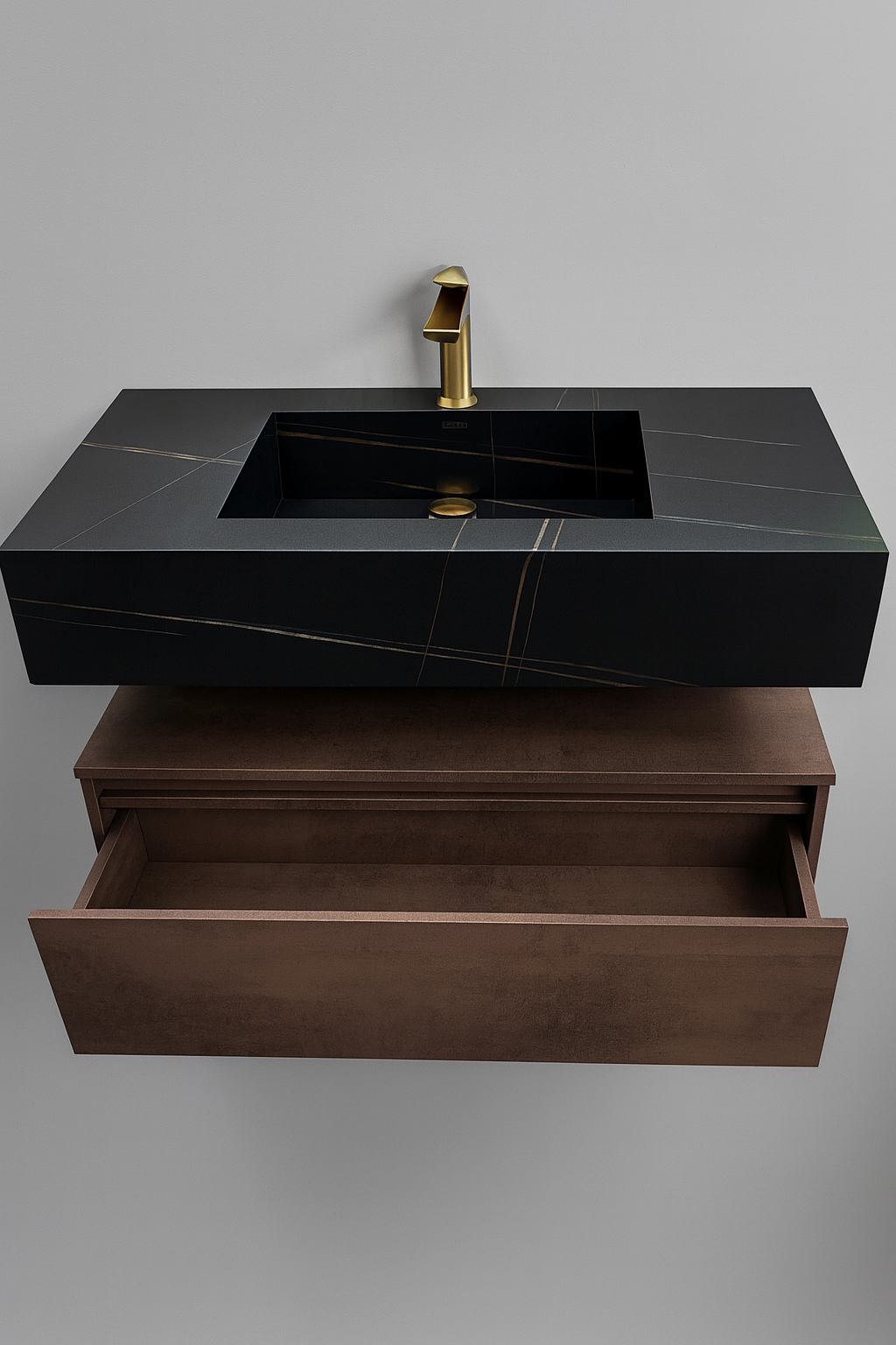 Sereno wall hung spaced vanity cabinet 1000mm X 500mm