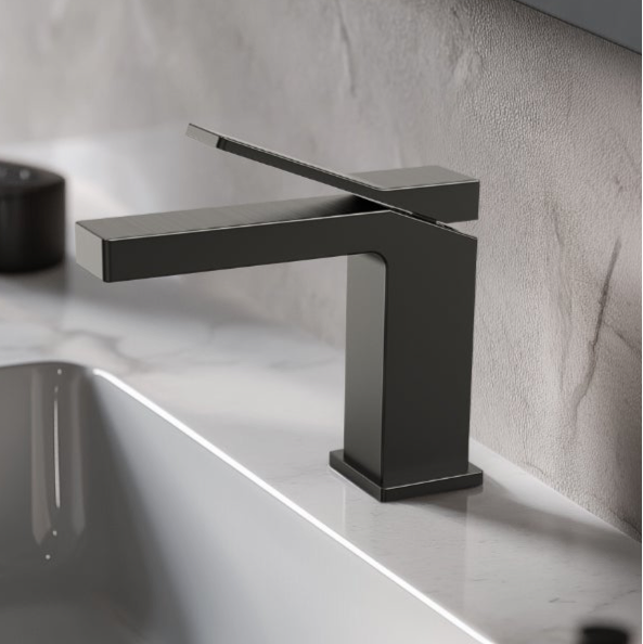 Blaze basin mixer tap gunmetal grey