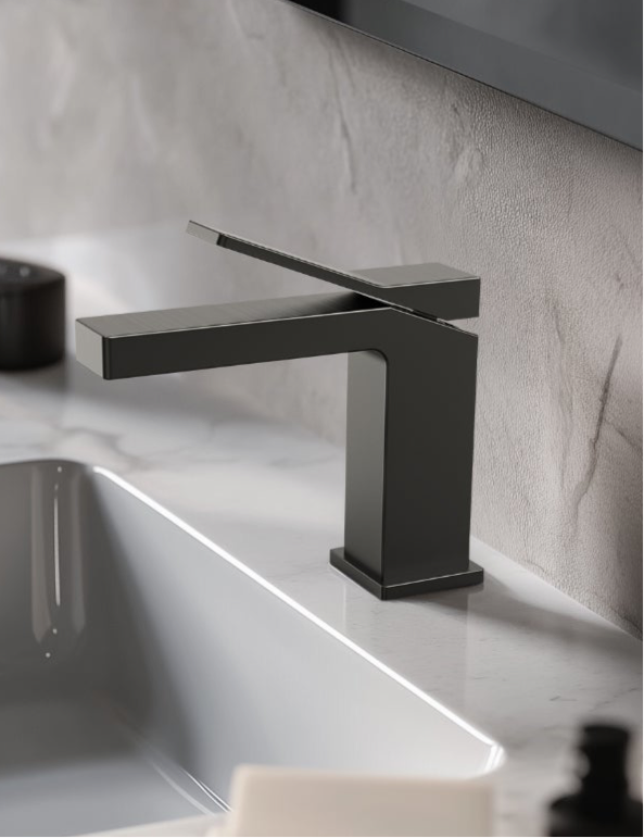 Blaze Gunmetal Grey Brass Basin Mixer