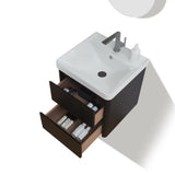 Noble Matte black wall hung vanity 500mm