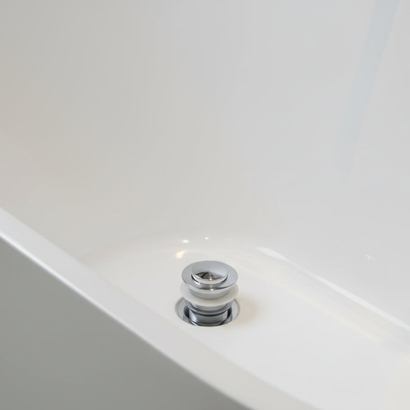 Bathtub pop up slotted waste polished chrome