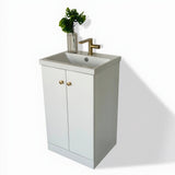 Helen white floor standing vanity 500mm