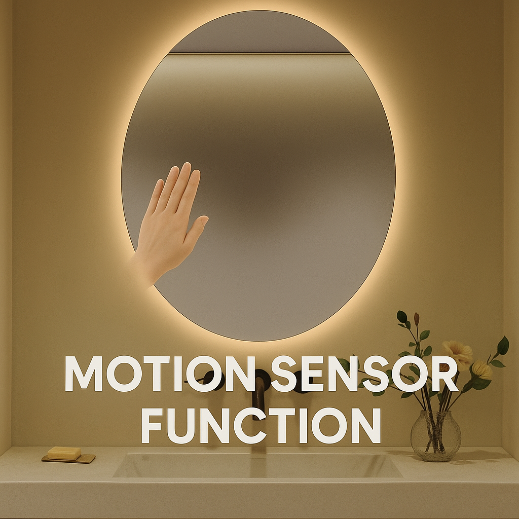 OVAL LED 800MM X 600MM / ANTI-FOG / MOTION SENSOR MIRROR
