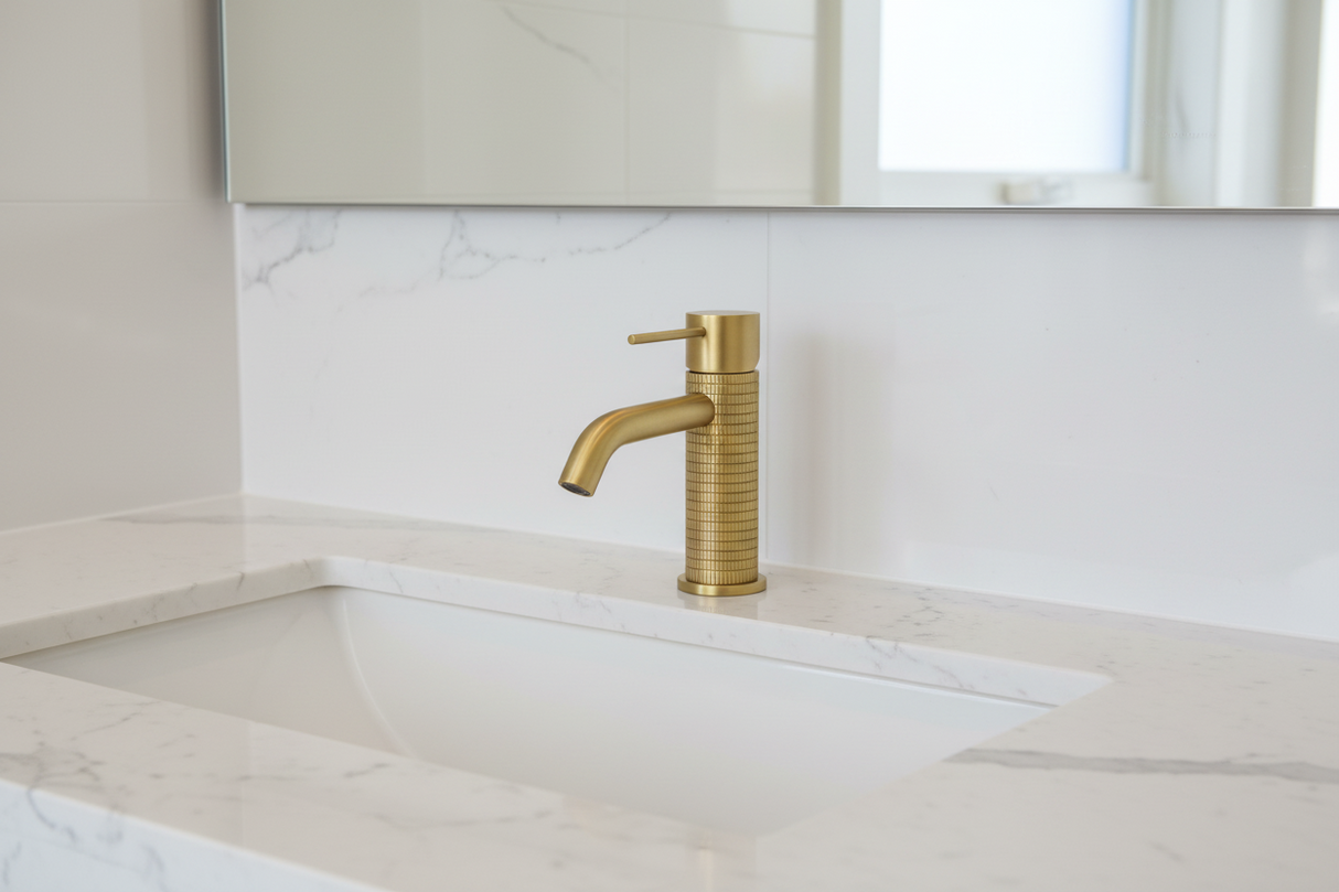 Coruni Basin Mixer tap brushed brass gold