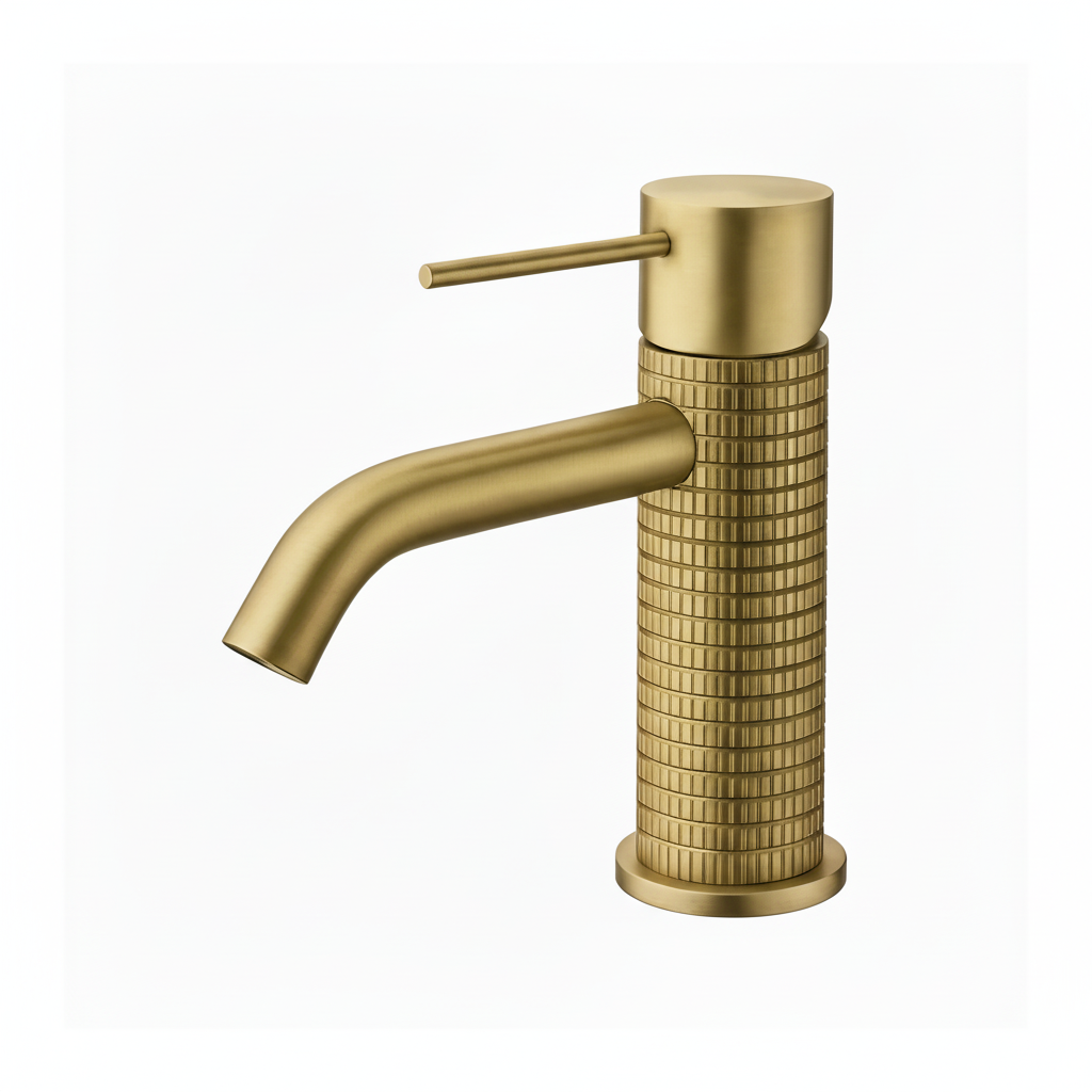 Coruni Basin Mixer tap brushed brass gold