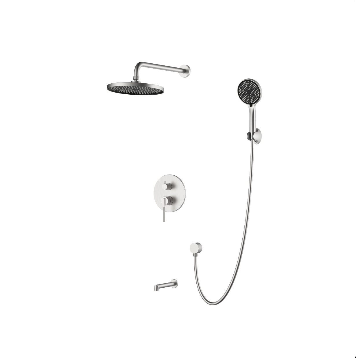 Trace concealed brass shower mixer - 2 variants