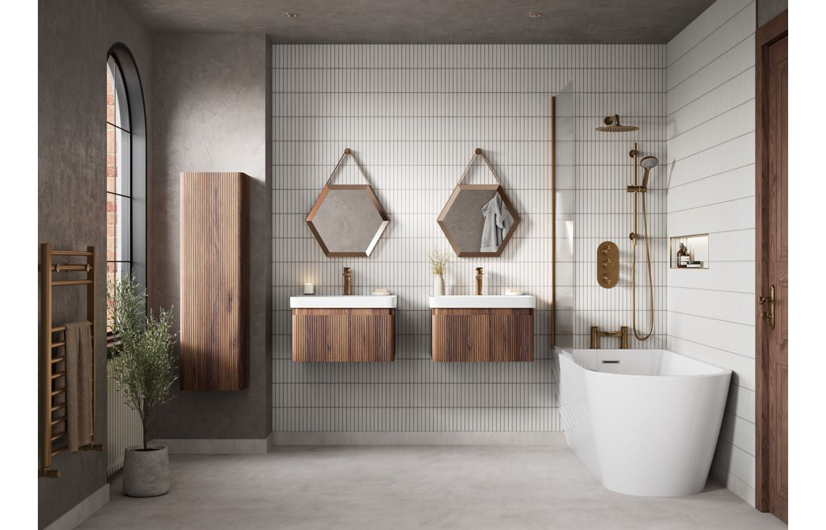Kuba Wall Hung 1 Drawer vanity Unit & 1TH Basin
