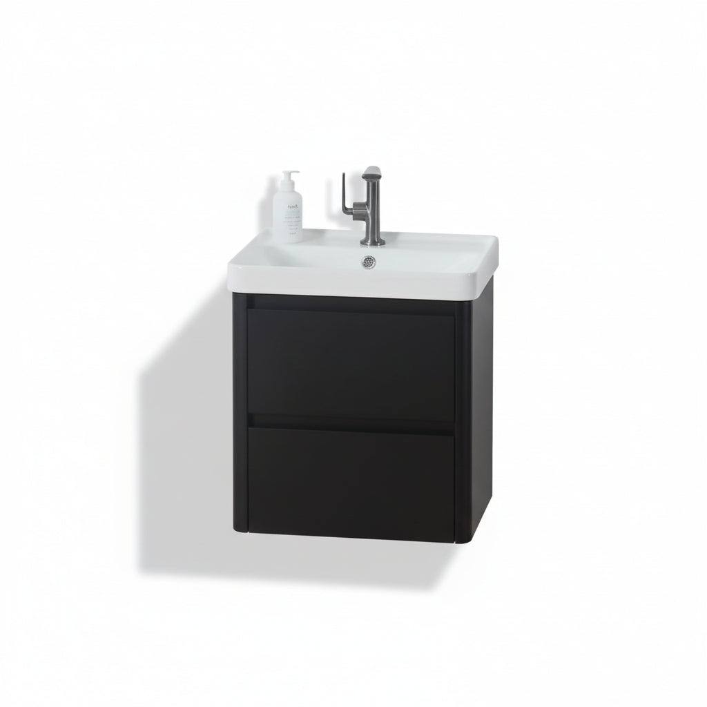 Noble Matte black wall hung vanity 500mm