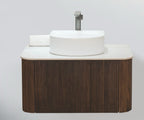 Ebano Wall Hung Fluted Cabinet Vanity 800mm X 500mm