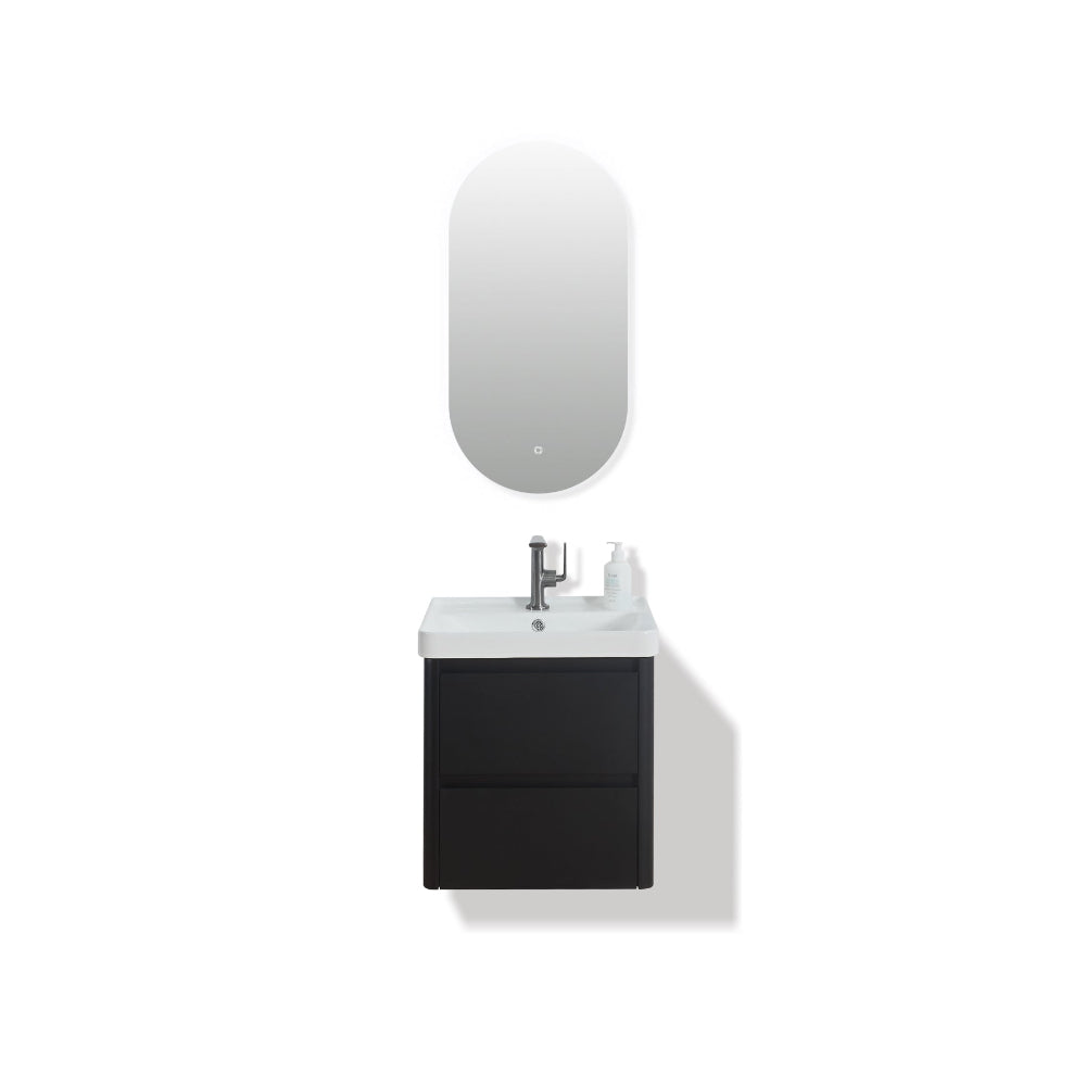 Noble Matte black wall hung vanity 500mm