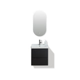 Noble Matte black wall hung vanity 500mm