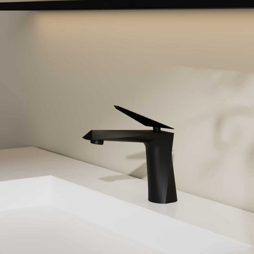 Victoria basin mixer tap matte black