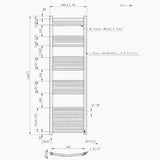 Aurelux Heated towel rail polished chrome