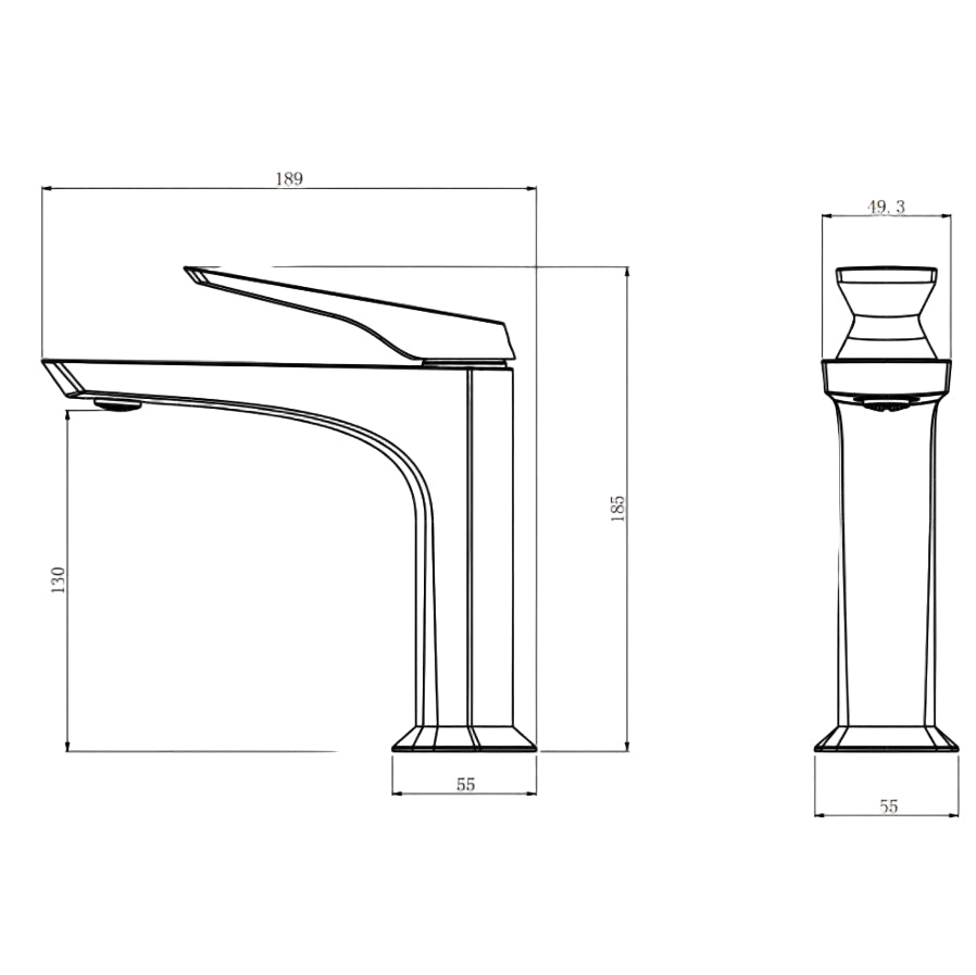 Wizard Basin Mixer tap brushed brass gold