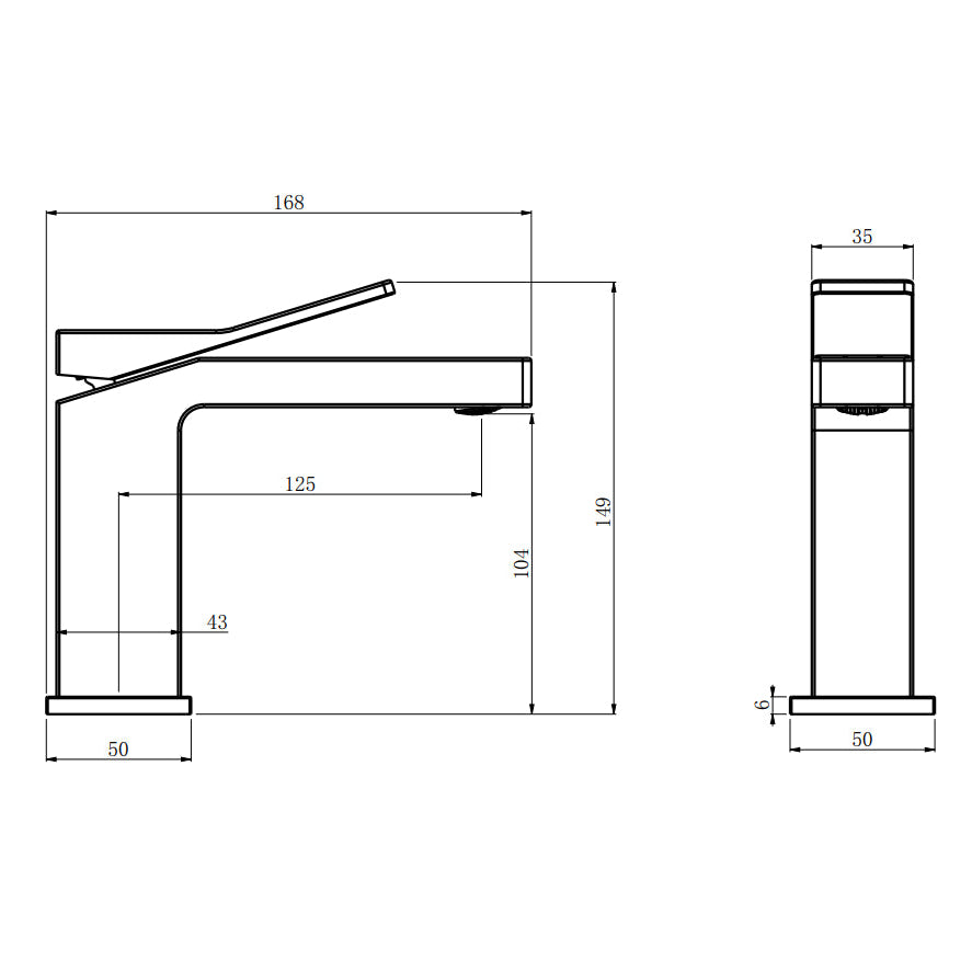 Blaze basin mixer tap gunmetal grey