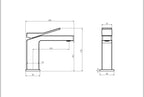 Blaze Gunmetal Grey Brass Basin Mixer