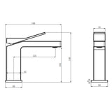 Blaze basin mixer tap gunmetal grey