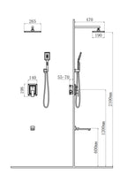 Storm concealed brass matte black shower mixer