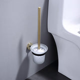 Lux toilet brush holder matte black & gold