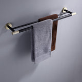 Lux Dual Towel Bar matte black & gold