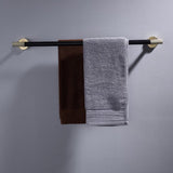 Lux Dual Towel Bar matte black & gold