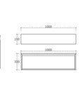 Sereno porcelain wall hung vanity set 1000MM X 500MM