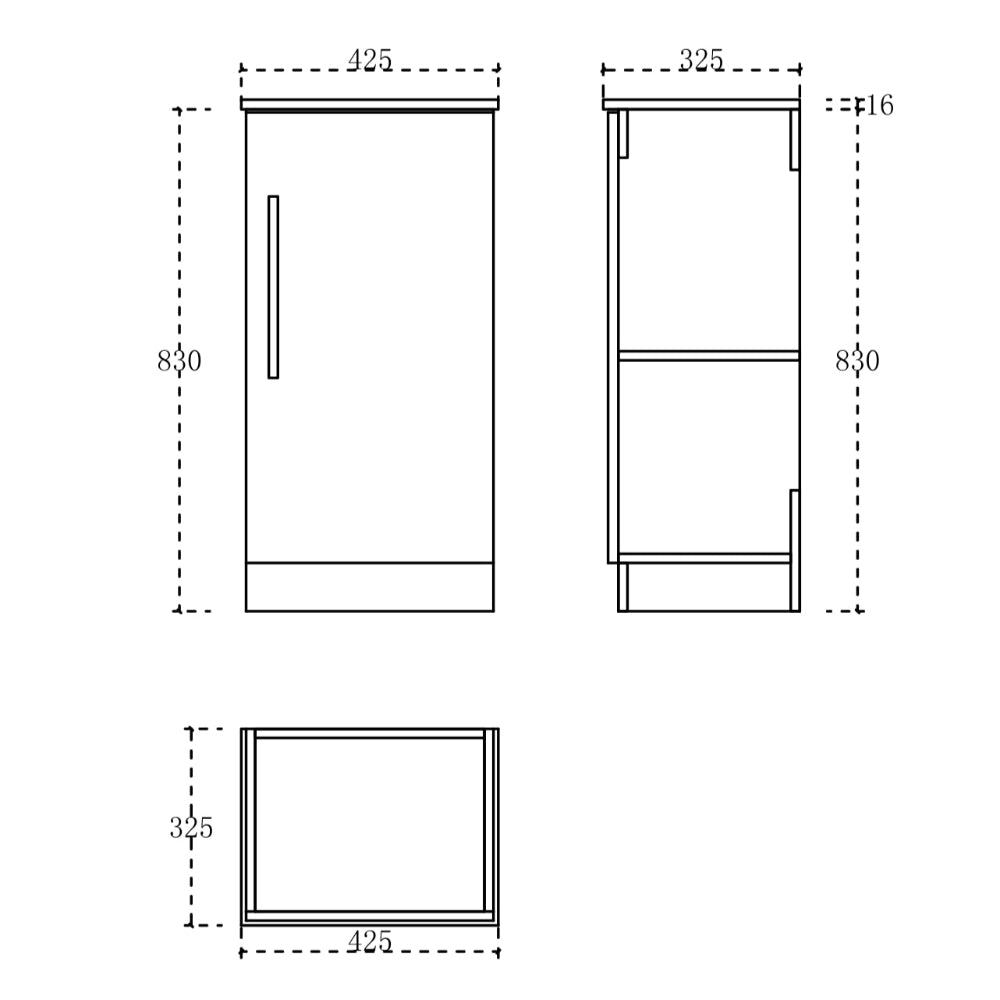 Ella floor standing vanity 400mm