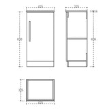 Ella floor standing vanity 400mm