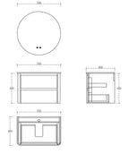 Leah Wall Hung Vanity Set 700mm x 500mm