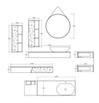 Arco Wall Hung Vanity Set 1200mm X 500mm