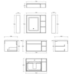 Lumen Wall Hung Vanity Set 800mm X 500mm