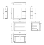 Noble Wall Hung Vanity Set 800mm X 500mm