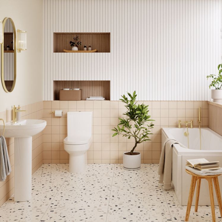 Laurus Full bathroom Suite & Bath matte Black Finishes