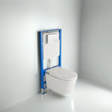Yuki – The Floating Smart Toilet with Concealed Cistern and Chrome Flush Plate