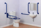 Arley Pro Comfort Blue Rimless Close Coupled Rails Bathroom Doc M Pack