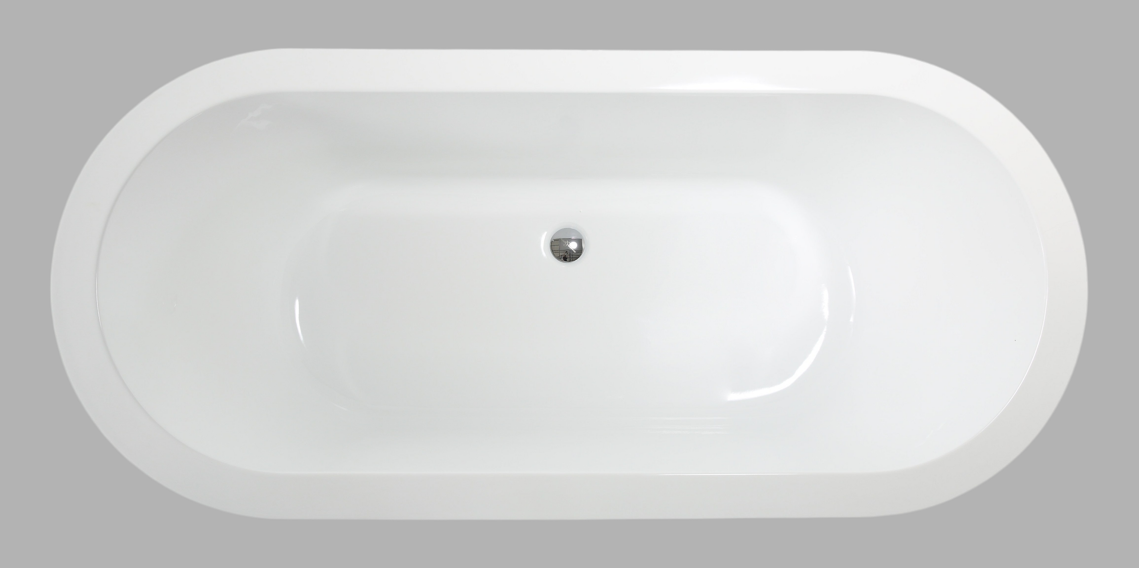 NATURA Drop in bathtub white oval style -1730MM X 780MM X 480MM ( excluding feet )