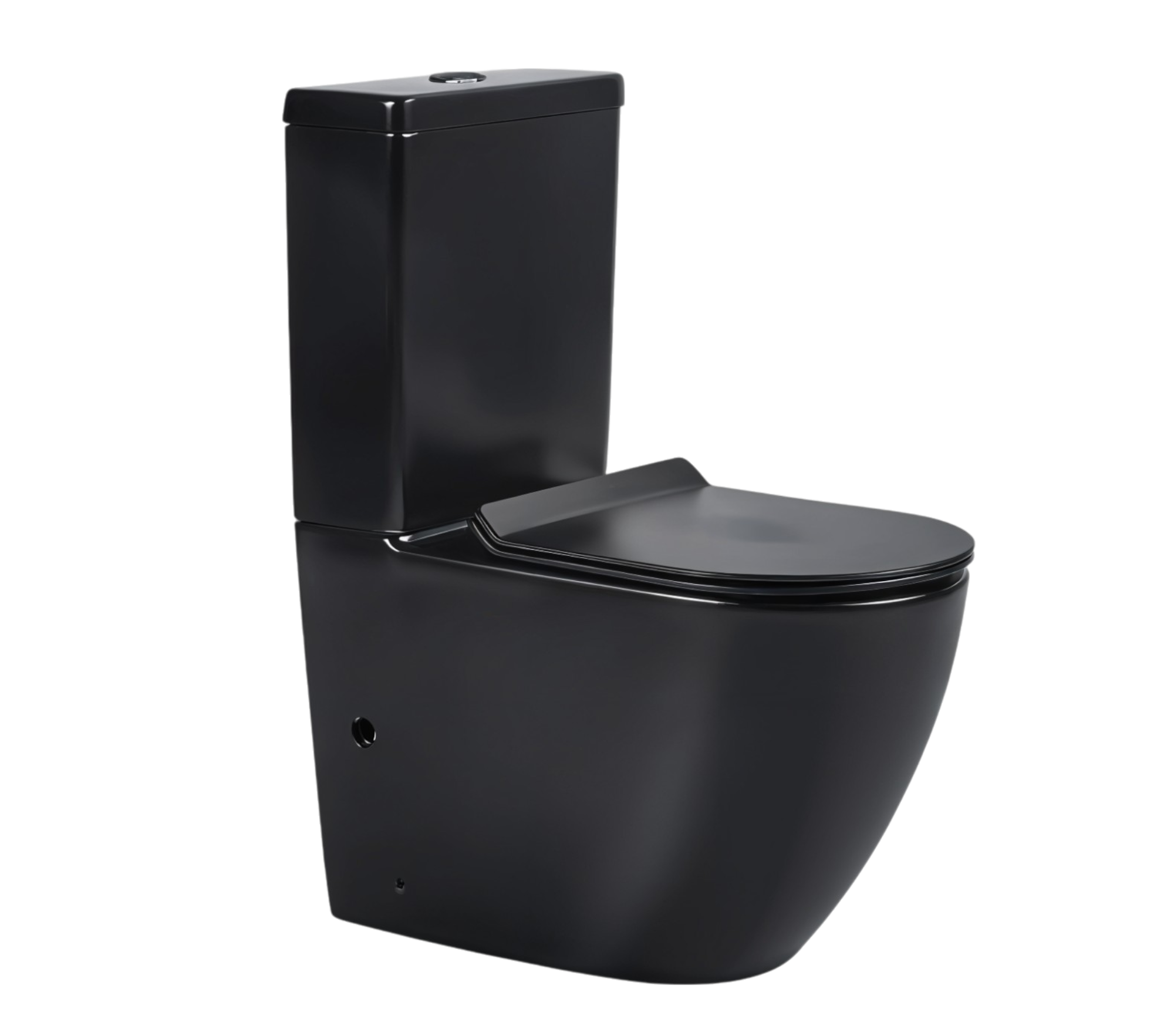 Marvel Rimless Close Coupled Toilet Black - Including Toilet Pan and Seat