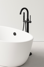 Paragon matte black free standing bathtub mixer