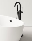 Paragon matte black free standing bathtub mixer